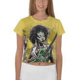 All-Over Print Crop Tee - Top View